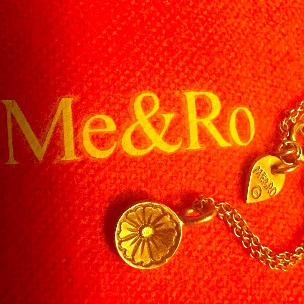 WOW POSHMARK - Authentic Me & Ro 10K Gold Engraved Reversible Pendant 10K Chain - Picture 6 of 16